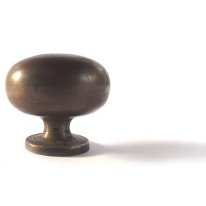 Vintage Knauf massiv Messing: Runder Möbelknauf, Möbelknauf