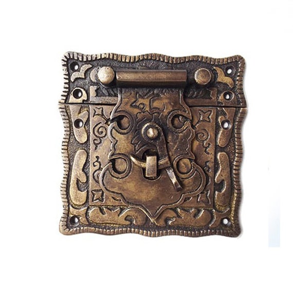 Inches Ornate Square With Hook Chest Box Latch -