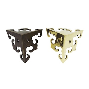 50mm Set of Vintage 3D Ornate Carve Corner Protector, Brass Skiffers, Wall Corner Protector, Wall Corner Skiffers Home Decor