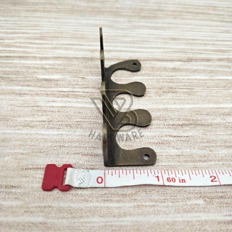 75mm Set of Solid Brass Corner Protector Skiffers Skirting Wall Protector Guard Hardware Fern image 9