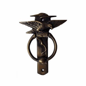 Vintage American Eagle Door Knocker with Pull Ring Knocker Door Protector Solid Brass