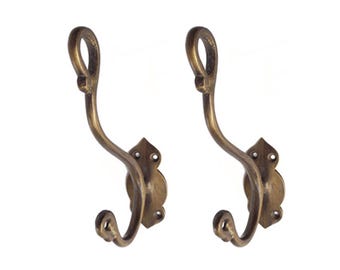 5 Ganchos De Cola De Ballena De Hierro Fundido Estilo Rústico Para Colgar Abrigos, Sombreros Y Toallas – Perchero Vintage Ideal Para La Entrada, Baño O Salón