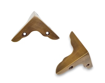 50mm Set of Solid Brass Corner Protector Brass Skiffers Vintage Skirting Wall Corners Protectors 3D Star