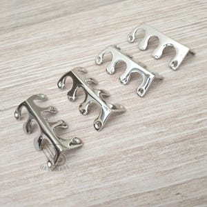 75mm Set of Solid Brass Corner Protector Skiffers Skirting Wall Protector Guard Hardware Fern image 12