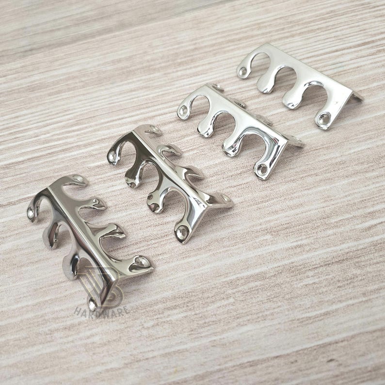 75mm Set of Solid Brass Corner Protector Skiffers Skirting Wall Protector Guard Hardware Fern image 12