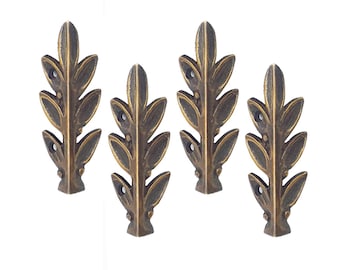 85mm Set of Solid Brass Corner Protector Brass Skiffers Skirting Wall Corners Protectors Olive