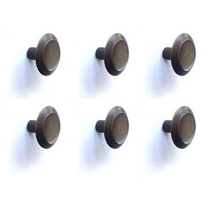 Lot of 6 pcs Knob Drawer Handle, Knob Drawer Pulls, Vintage Flat Bevelled Edge Drawer Handle, Antique Brass Furniture Hardware