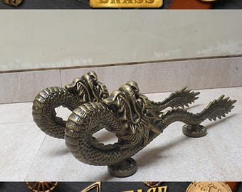 18.8" Set of Vintage Dragon Nest antique Door Handle | Unique Main Entry Door Pull | Solid Brass Door Handle Home Decor