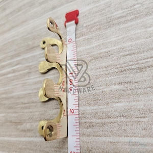 75mm Set of Solid Brass Corner Protector Skiffers Skirting Wall Protector Guard Hardware Fern image 6