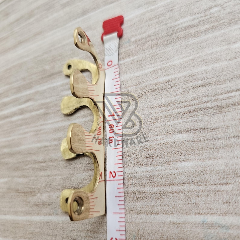 75mm Set of Solid Brass Corner Protector Skiffers Skirting Wall Protector Guard Hardware Fern image 6