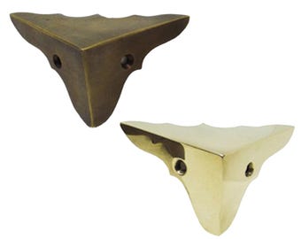 50mm Solid Brass Corner Protector Skiffers Skirting Wall Corner Protectors Guard Vintage 3D Saw