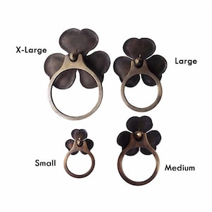 Set of Vintage Main Entry Door Pull Handle Sakura Backplate flower Solid Brass Front Door Pull Home Decor