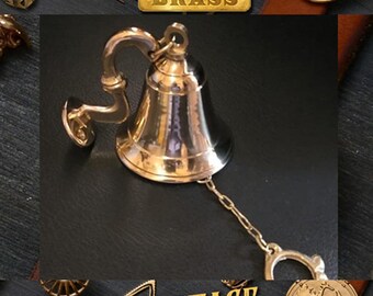 Vintage Stalk Motive Door Bell Solid Brass Gate Bell Home Decor
