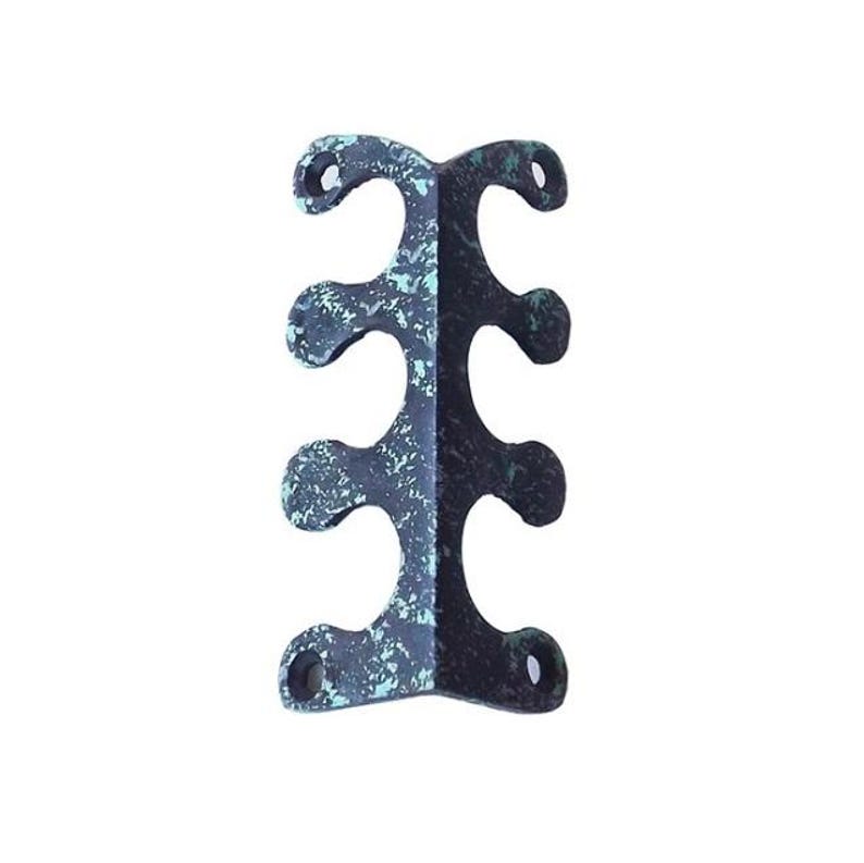 75mm Set of Solid Brass Corner Protector Skiffers Skirting Wall Protector Guard Hardware Fern Verdigris Green