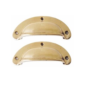 Pair of Vintage Knob Drawer Pulls, Simple Cozy Knob Drawer, Brass Drawer Handle, Knob Drawer Handle Home Decor