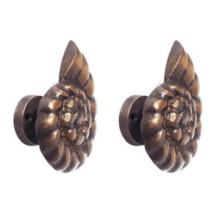 Zestaw Vintage Fossil bone Curtain Tie Backs Holdback Solid Brass Wall Hooks Hardware Home Decor