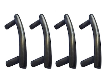 3.46" inch Set of Vintage Curve Thin simple Knob Cabinet Handle Pull, Solid Brass Closet Door Pulls, Kitchen Door Drawer Handle Pulls