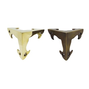 50mm Set of Vintage 3D Anchor Box Brass Skiffers Corner Protector, Wall Corner Protector, Table Corner Guard, Shelf Cabinet Corner Protector