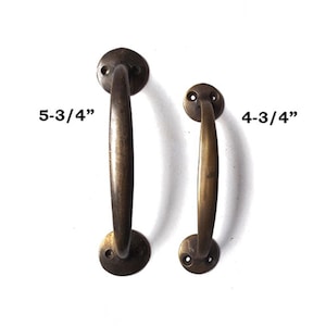 Set of Vintage Simple Modest Knob Cabinet Handle, Solid Brass Closet Door Pulls Drawer, Window Door Handle Pull, Antique Handle Home Decor