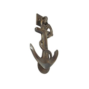Vintage Anchor boat sail Door Knocker Antique Solid Brass Finish Front Door Art
