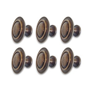 Set of Knob Drawer Pulls Handles, Cabinet Kitchen Drawer Pull Furniture Hardware 2 Tier Round