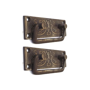 Set of Vintage Knob Drawer Pulls Handle Vine Pattern Cabinet Kitchen Closet Drawer Pull