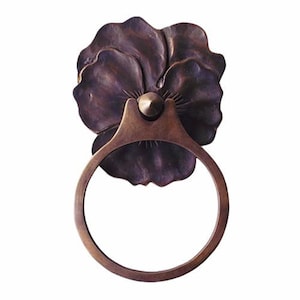 Vintage Orchid Main Entry Door Pull Handle flower Solid Brass Front Door Pull Home Decor