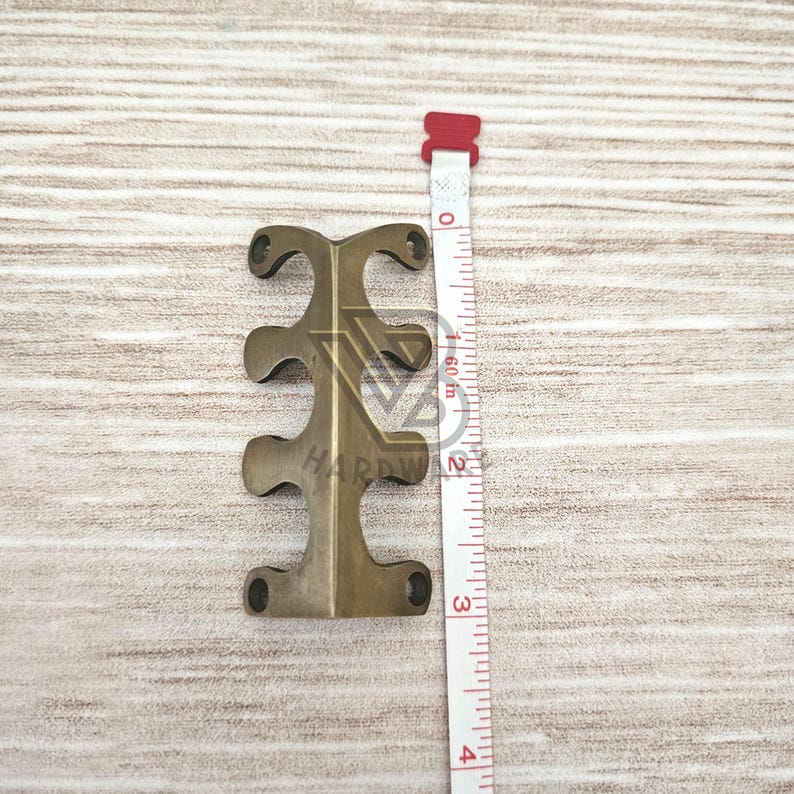 75mm Set of Solid Brass Corner Protector Skiffers Skirting Wall Protector Guard Hardware Fern image 8