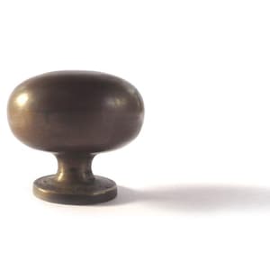 Juego de perillas vintage de latón macizo: tirador redondo sencillo para cajón, decoración de cocina (5 cm)