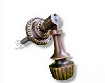 Set of Solid Brass Knob Drawer Pull Handle, Vintage Cudgel Shape Cabinet Knobs Pulls Handle