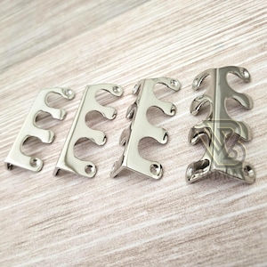 75mm Set of Solid Brass Corner Protector Skiffers Skirting Wall Protector Guard Hardware Fern image 11
