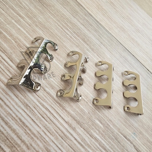 75mm Set of Solid Brass Corner Protector Skiffers Skirting Wall Protector Guard Hardware Fern image 10