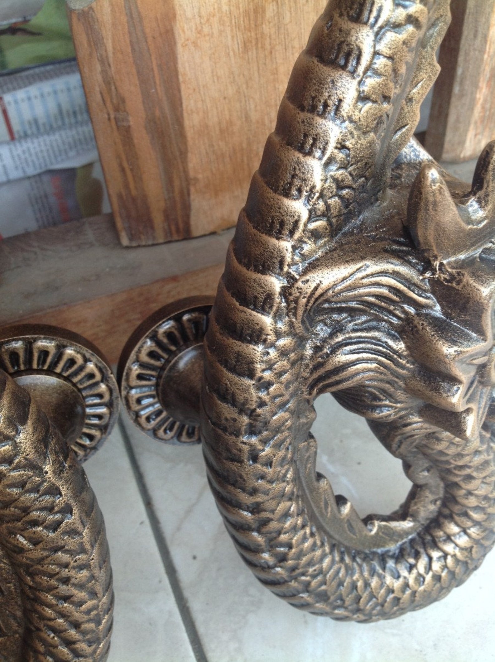 Pair of Vintage Super Dragon antique Entry Door Pull ...