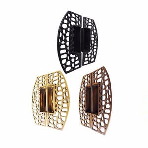 6.4&quot; Set of Contemporary Carve Stone Design Sliding Dresser Door Handle Brass Recessed Cabinet Handle Pull Home Decor
