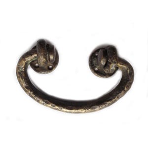 4.64" inch Vintage Knob Drawer Pulls Brass Handle, Hand Hammer Kitchen Cabinet Drawer Pull