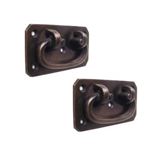 Juego de tiradores vintage para cajones de 3 pulgadas, para armario de cocina, placa trasera rectangular