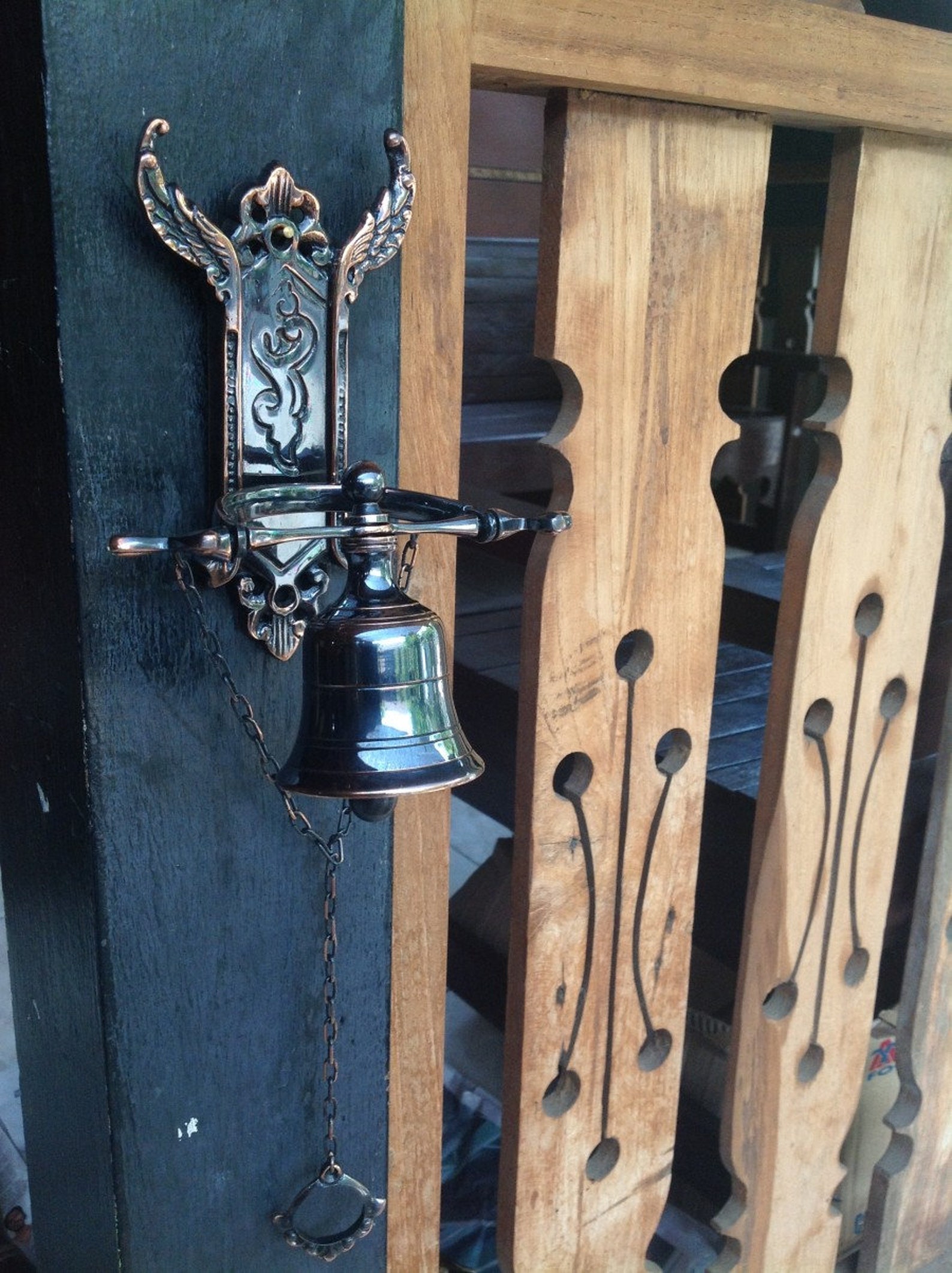 Vintage Élégant Style Porte Bell Solid Brass Gate Bell Home Etsy France