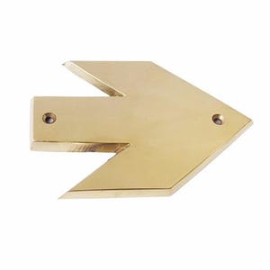 Right Arrow Symbol Sign | Left Arrow Symbol Sign | Solid Brass Gold Finish | Office Hospital Door Wall Decor