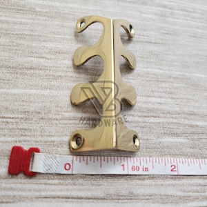 75mm Set of Solid Brass Corner Protector Skiffers Skirting Wall Protector Guard Hardware Fern image 5