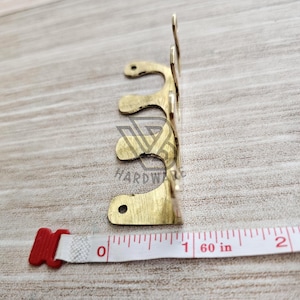 75mm Set of Solid Brass Corner Protector Skiffers Skirting Wall Protector Guard Hardware Fern image 7
