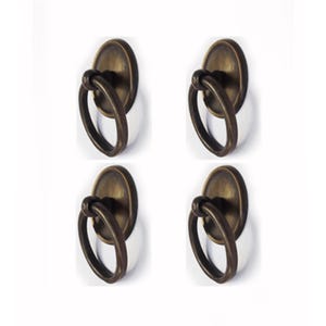 Set of Vintage Simple Round Tier Drawer Pulls, Solid Brass Knob Drawer Handle, Brass Drawer Handle, Cabinet Drawer Pull, Table Drawer Handle