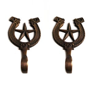 5.51&quot; inch Set of Vintage Star Horse Boot Coat Hook Hanger, Antique Solid Brass Hat Hook Hanger, Bathroom Hook Wall Mount Hanger Fixture
