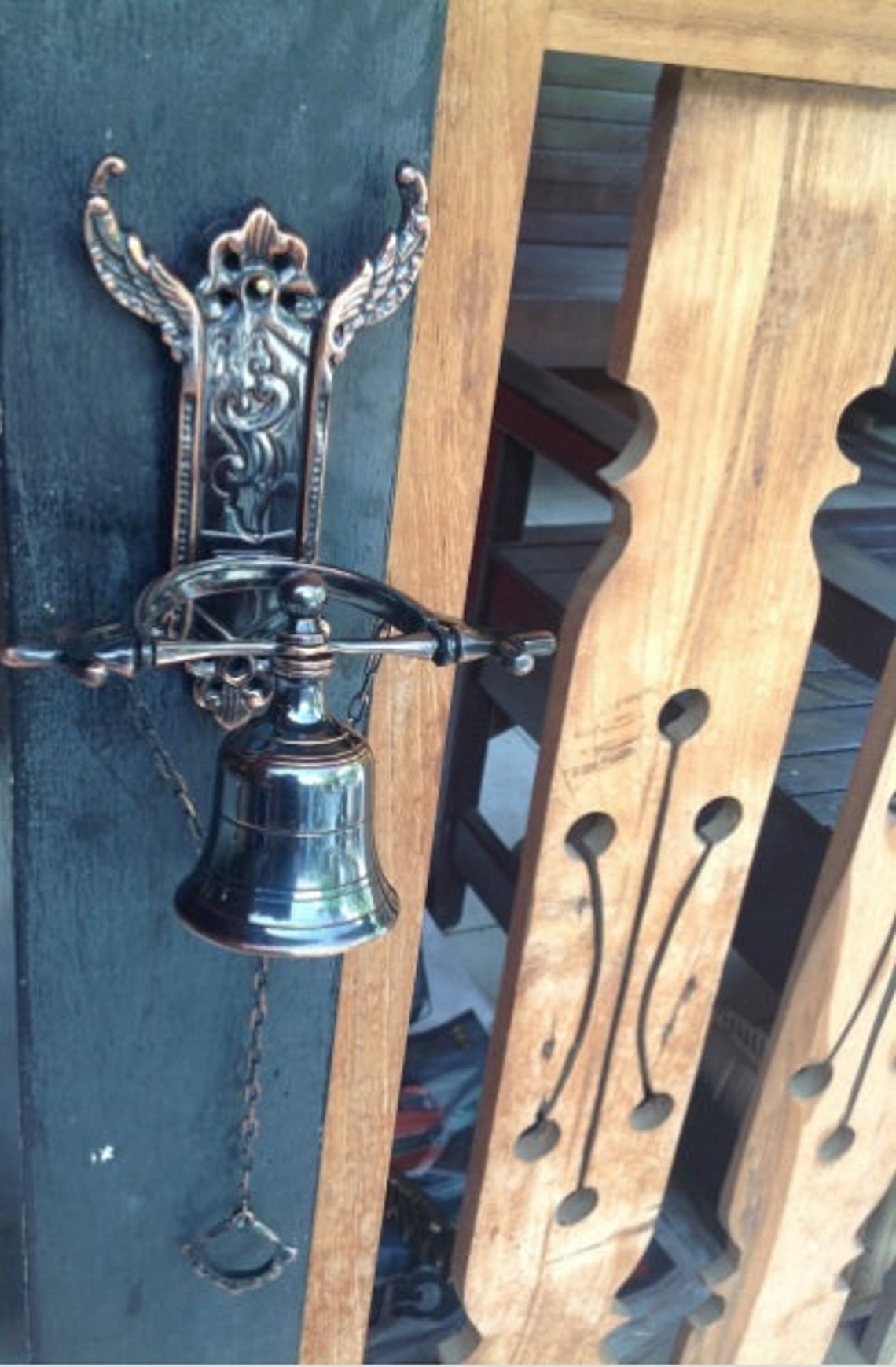 Vintage Élégant Style Porte Bell Solid Brass Gate Bell Home Etsy France