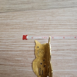 113mm Set of Solid Brass Corner Protector Skiffers Barn Owl Wall Table Corner Guard image 4