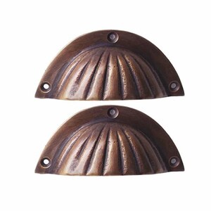 3.14" inch Set of Vintage Knob Drawer Pulls, Knob Drawer Handle, Retro Streak Cozy Drawer Pulls, Antique Drawer Handle, Brass Knob Drawer