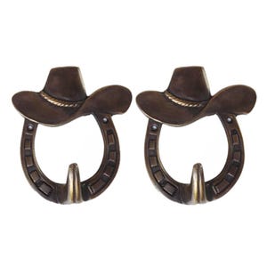 3.74&quot; inch Set of Vintage Horseshoe Hat Coat Hook Solid Brass, Bathroom Hook Hanger Wall Mount, Unique Hangers Fixture, Wall Mount Hook