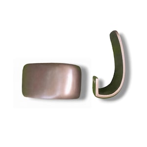 4.44" Set of Brass Door Pull Handle Curved Plain | Antique Pulls Exterior Door Hardware