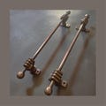 14.56" inch Vintage Elegant Hand Brass Main Entry Door Handle | Unique Antique Door Pulls