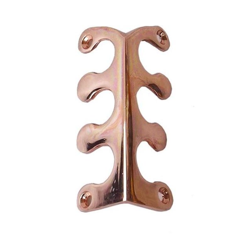 75mm Set of Solid Brass Corner Protector Skiffers Skirting Wall Protector Guard Hardware Fern Antique Copper