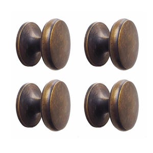 Knauf Knäufe, Knauf Knäufe, Knäufe Vintage Küchenschrank Schublade Knäufe Massiv Messing Flach Rund Klassisch Wohnkultur